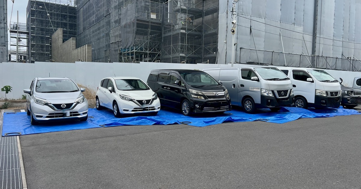 30 台の出張洗車 | 施工完了。